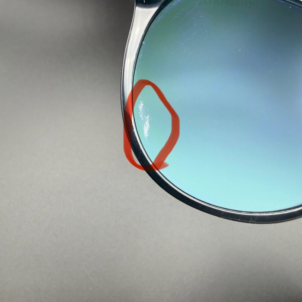 Tiffany & Co TF 4175B 8285/9S Black Cat Eye Sunglasses Blue Lens 55 19 140 READ - Picture 7 of 15